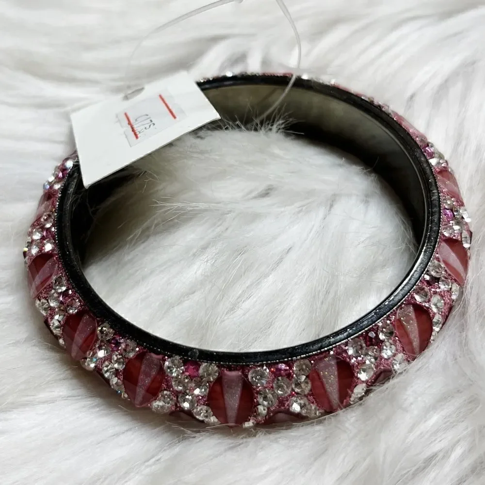Femina Jewelry  Bangle Bracelet Pink and Silver